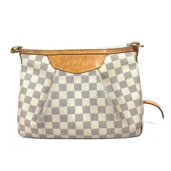 LOUIS VUITTON N41113 Damier Azur Siracusa PM Bag Crossbody Shoulder Bag - Picture 1 of 13